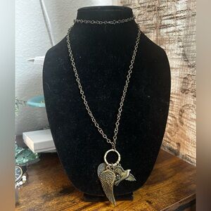 Gold Wing Pendant Necklace